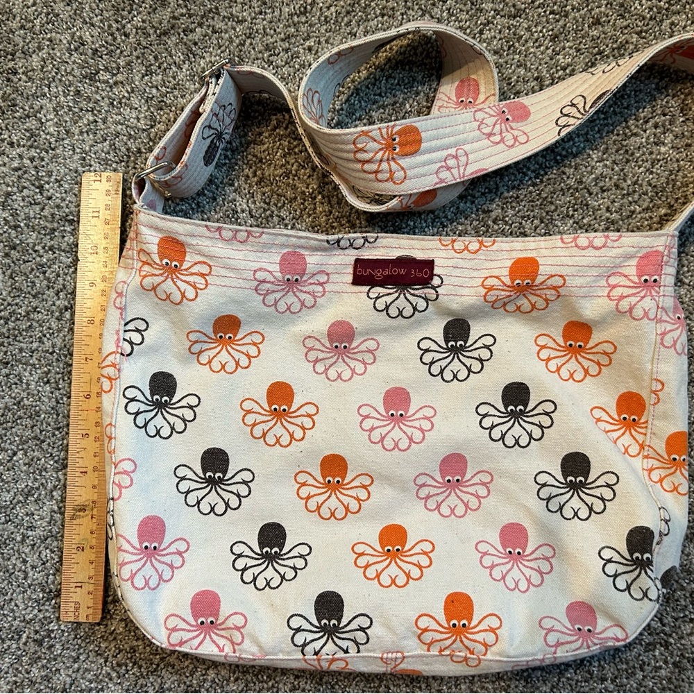 Bungalow 360 Octopus Pattern Crossbody Bag - Cream, Pink, Orange, Black
